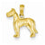 14k Gold Great Dane Dog Pendant, Pendants for Necklace