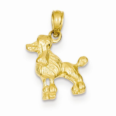14k Gold Poodle Dog Pendant, Pendants for Necklace
