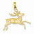 14k Gold Deer Running Pendant, Pendants for Necklace