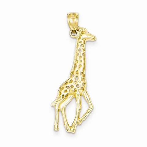 14k Gold Giraffe Pendant, Pendants for Necklace