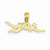14k Gold Female Swimmer Pendant, Pendants for Necklace