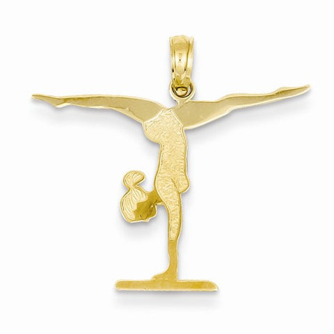 14k Gold Gymnastics Floor Pendant, Pendants for Necklace