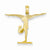 14k Gold Gymnastics Floor Pendant, Pendants for Necklace