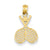 14k Gold Double Tennis Racquet Charm hide-image