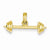 14k Gold 3-D Barbell Pendant, Pendants for Necklace