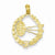 14k Gold Dart Board and Darts in Leaf Design Pendant, Pendants for Necklace