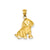 Dog Charm in 14k Gold