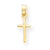 14k Gold Polished Cross Charm hide-image