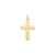 Polished Cross Charm in 14k Gold
