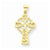 14k Gold Diamond-cut Celtic Cross pendant, Lovely Pendants for Necklace
