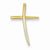 14k Gold Polished Cross Pendant, Classy Pendants for Necklace