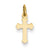 14k Gold Mini Polished Cross Charm hide-image