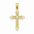 14k Gold w/Rhodium Budded Cross pendant, Alluring Pendants for Necklace
