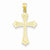 14k Gold Budded Cross pendant, Adorable Pendants for Necklace