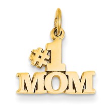 14k Gold #1 Mom Charm hide-image