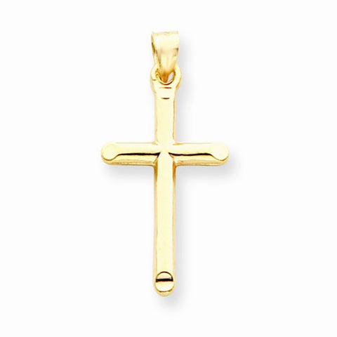 14k Gold 3-D Hollow Cross pendant, Fine Pendants for Necklace
