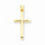 14k Gold 3-D Hollow Cross pendant, Fine Pendants for Necklace