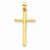 14k Gold Polished Hollow Cross pendant, Pendants for Necklace