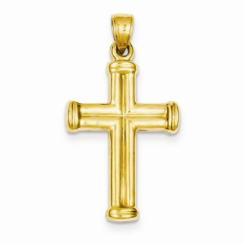 14k Gold Hollow Cross Pendant, Stylish Pendants for Necklace