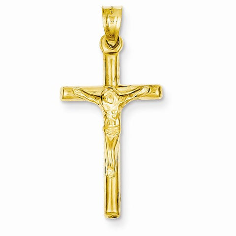 14k Gold Hollow Crucifix pendant, Charm