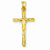14k Gold Hollow Crucifix pendant, Charm
