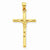 14k Gold Hollow Crucifix Pendant, Adorable Pendants for Necklace