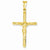 14k Gold Polished Hollow Crucifix Pendant, Pendants for Necklace