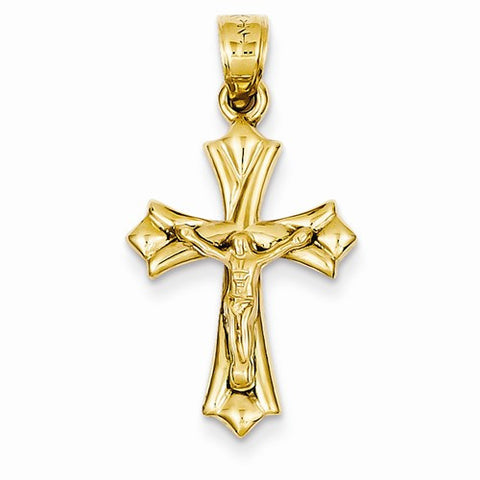 14k Gold Reversible Crucifix /Cross pendant, Fine Pendants for Necklace