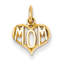 14k Gold Mom Charm hide-image