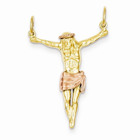 14k Gold Two-tone Rose Corpus pendant, Pretty Pendants for Necklace
