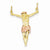 14k Gold Two-tone Rose Corpus pendant, Pretty Pendants for Necklace