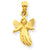 14k Gold Polished Angel Charm hide-image