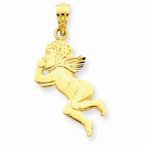 14k Gold Dreaming Cherub Pendant, Pendants for Necklace