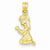 14k Gold Praying Girl pendant, Fine Pendants for Necklace