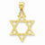 14k Gold Diamond-cut Star of David Pendant, Pendants for Necklace