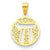 14k Gold Filigree Circle Chai Pendant, Pendants for Necklace