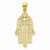 14k Gold Diamond-cut Filigree Chase Pendant, Pendants for Necklace