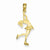 14k Gold Ice Skater Turning Pendant, Pendants for Necklace