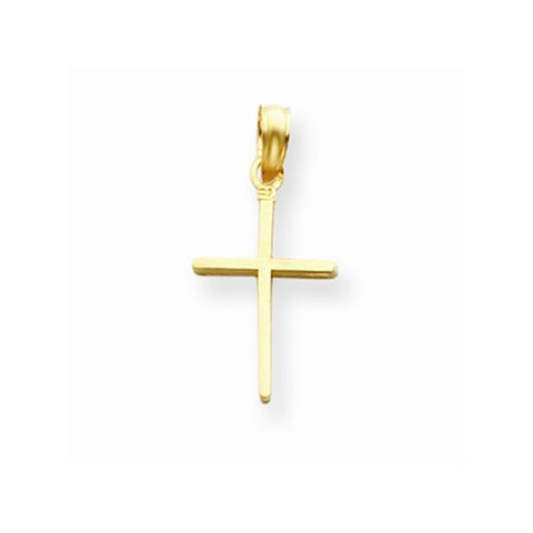 14k Gold Polished Cross Pendant, Alluring Pendants for Necklace