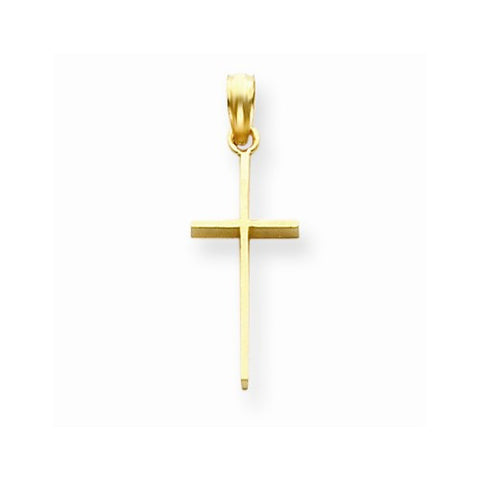 14k Gold Polished Cross Pendant, Appealing Pendants for Necklace