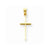 14k Gold Polished Cross Pendant, Appealing Pendants for Necklace
