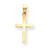 14k Gold Beveled Cross Charm hide-image