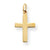 14k Gold Polished Cross Charm hide-image
