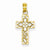 14k Gold Diamond-cut Filigree Cross pendant, Beautiful Pendants for Necklace