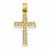 14k Gold Diamond-cut Filigree Cross Pendant, Delightful Pendants for Necklace