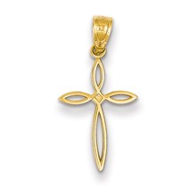 14k Gold Passion Cross Charm hide-image