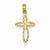 14k Gold Cross Cut-out Pendant, Pendants for Necklace