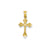 Diamond-cut Passion Cross Charm in 14k Gold