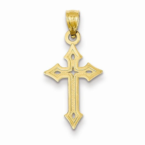 14k Gold Passion Cross Pendant, Stylish Pendants for Necklace