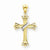 14k Gold w/Rhodium Cross pendant, Adorable Pendants for Necklace